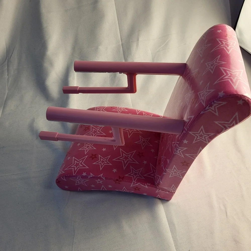 2017 American Girl Doll Pink Stars Bistro Cafe Treat Booster Counter High Chair